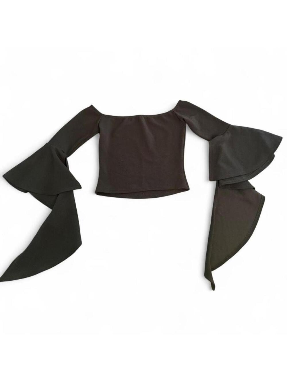 Women's Black and Grey Blous